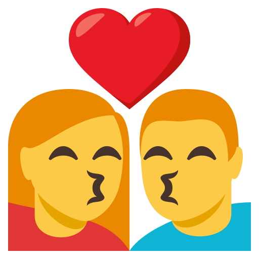 Kiss as drawn by JoyPixels in 3.0