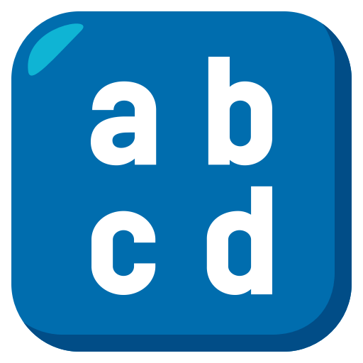 Input Latin Lowercase as drawn by JoyPixels in 3.0