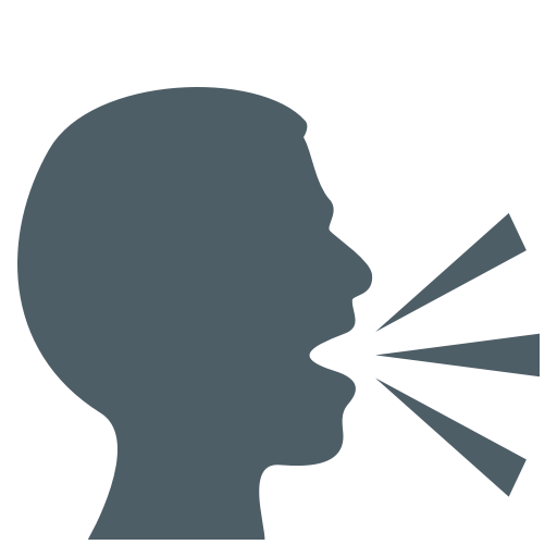 Speaking Head as drawn by JoyPixels in 3.0