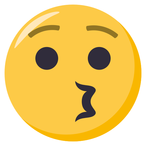 Kissing Face as drawn by JoyPixels in 3.0