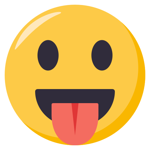 Face with Tongue as drawn by JoyPixels in 3.0