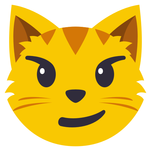 Cat with Wry Smile as drawn by JoyPixels in 3.0