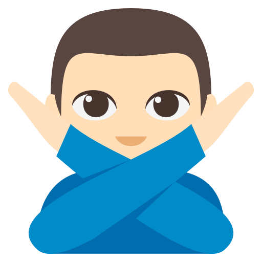 Man Gesturing NO: Light Skin Tone, the design in this release