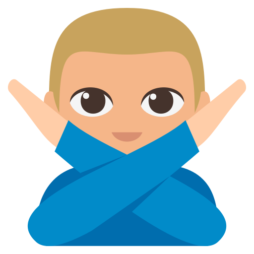 Man Gesturing NO: Medium-Light Skin Tone, the design in this release