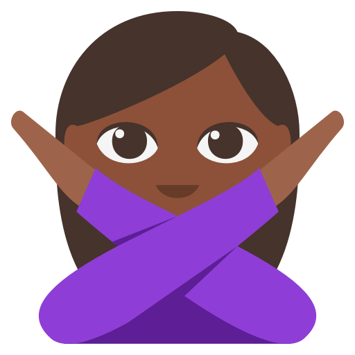 Person Gesturing NO: Dark Skin Tone, the design in this release