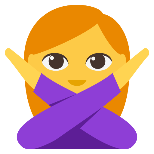 Woman Gesturing NO, the design in this release