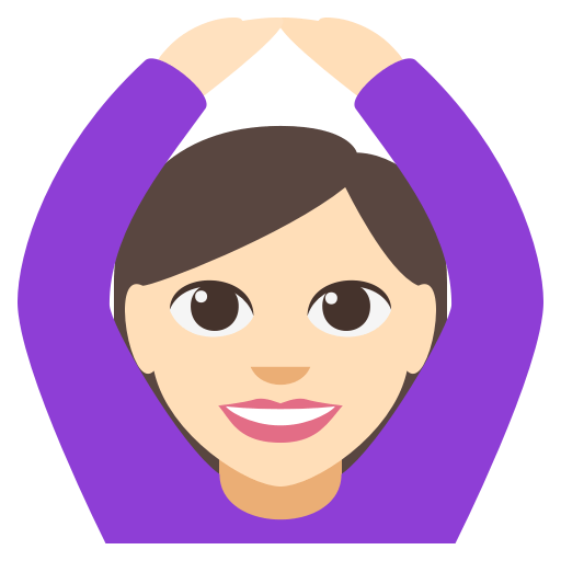 Woman Gesturing OK: Light Skin Tone, the design in this release