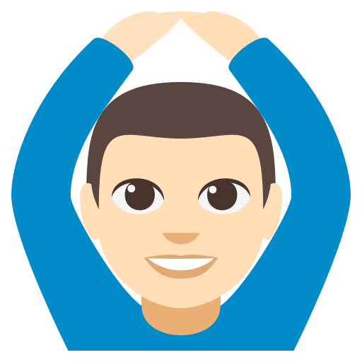 Man Gesturing OK: Light Skin Tone, the design in this release