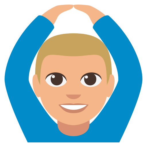 Man Gesturing OK: Medium-Light Skin Tone, the design in this release