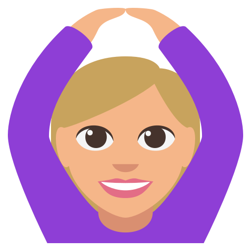 Person Gesturing OK: Medium-Light Skin Tone, the design in this release