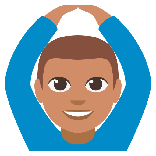 Man Gesturing OK: Medium Skin Tone, the design in this release