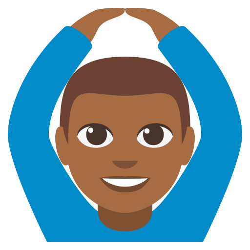 Man Gesturing OK: Medium-Dark Skin Tone, the design in this release