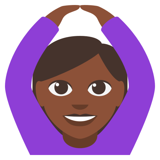 Woman Gesturing OK: Dark Skin Tone, the design in this release
