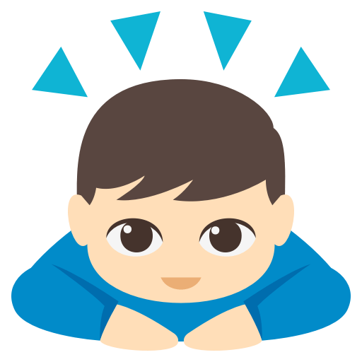 Person Bowing: Light Skin Tone, the design in this release
