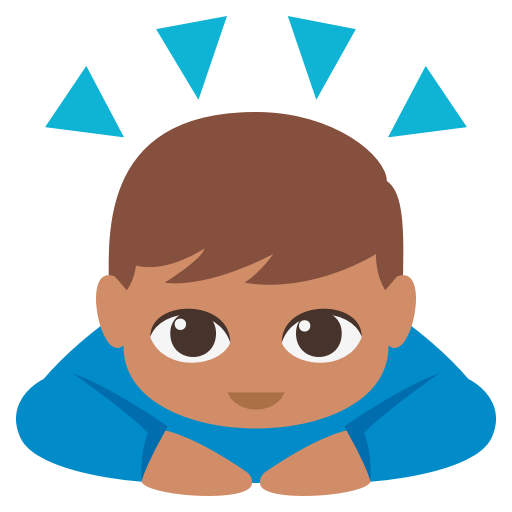 Man Bowing: Medium Skin Tone, the design in this release