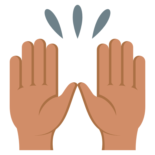 Raising Hands: Medium Skin Tone, the previous design