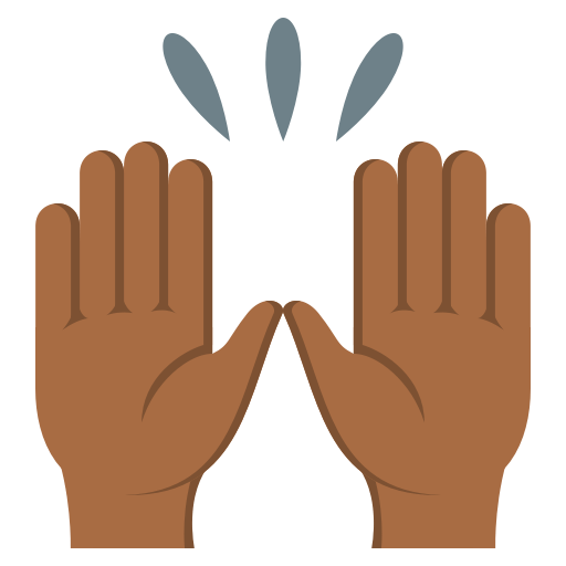 Raising Hands: Medium-Dark Skin Tone, the previous design