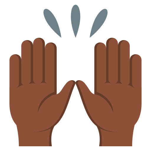 Raising Hands: Dark Skin Tone, the previous design