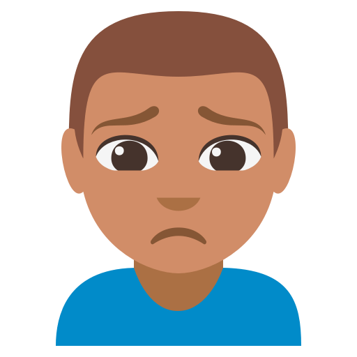 Man Frowning: Medium Skin Tone, the design in this release