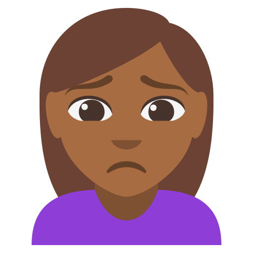 Woman Frowning: Medium-Dark Skin Tone, the design in this release