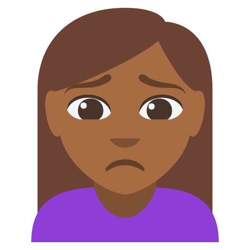 Person Frowning: Medium-Dark Skin Tone, the design in this release