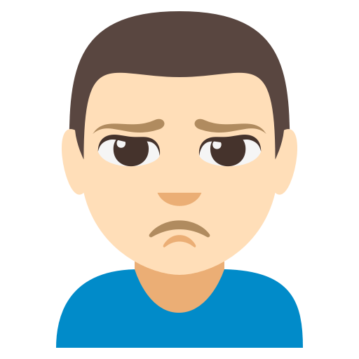 Man Pouting: Light Skin Tone, the design in this release