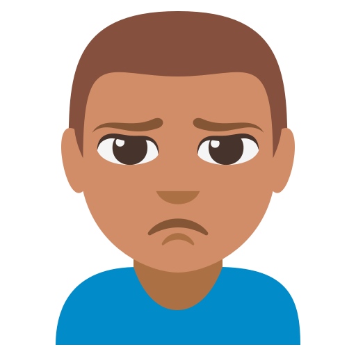 Man Pouting: Medium Skin Tone, the design in this release