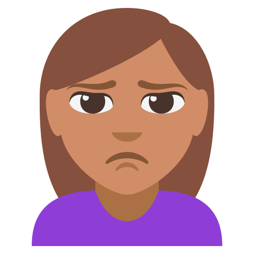 Person Pouting: Medium Skin Tone, the design in this release