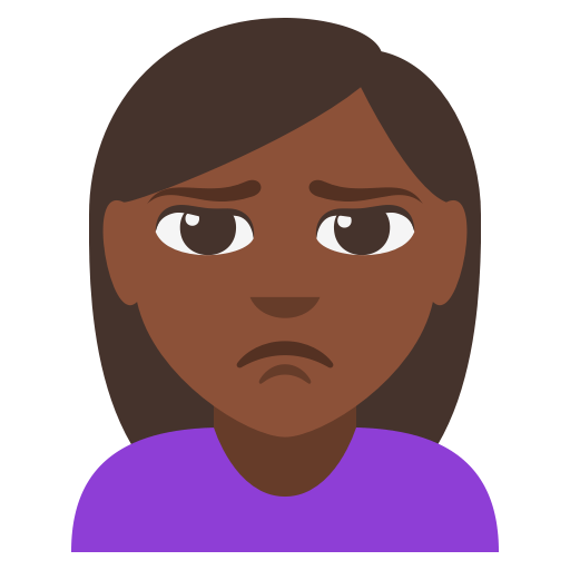 Woman Pouting: Dark Skin Tone, the design in this release
