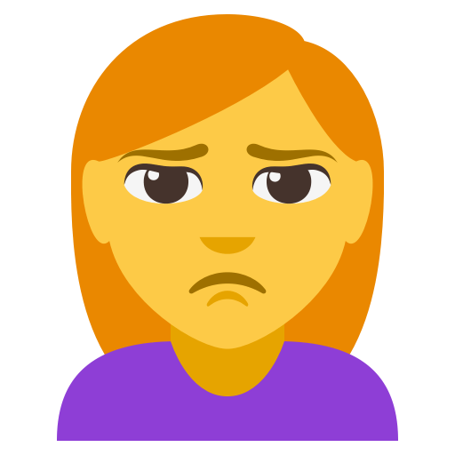 Person Pouting as drawn by JoyPixels in 3.0