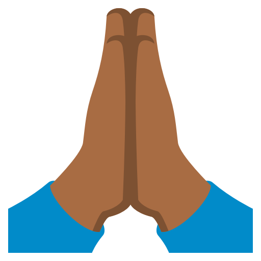 Folded Hands: Medium-Dark Skin Tone, the previous design