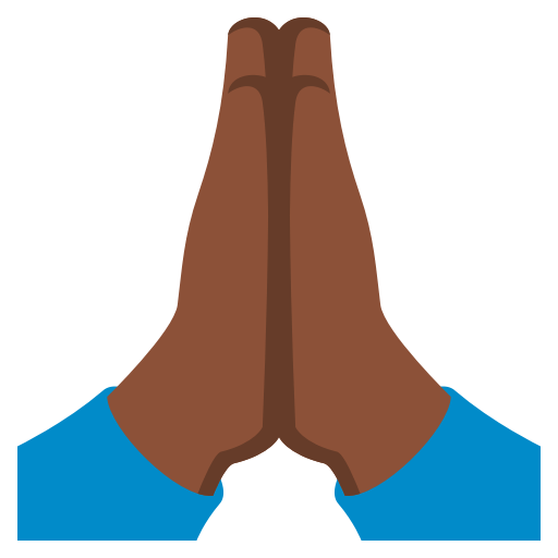 Folded Hands: Dark Skin Tone, the previous design