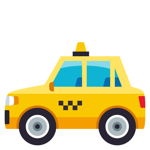 Taxi as drawn by JoyPixels in 3.0