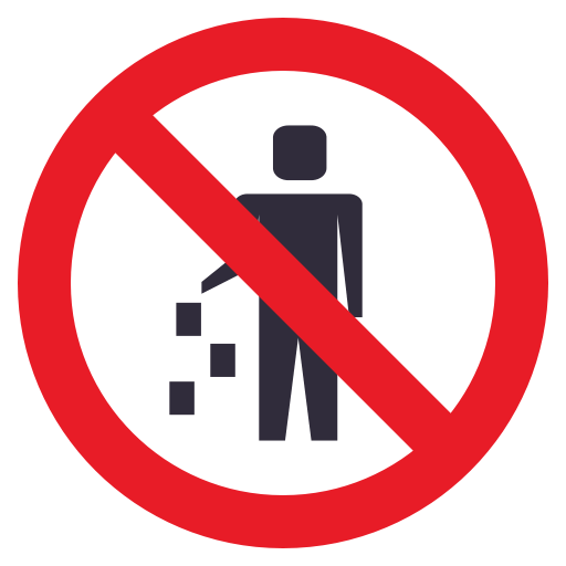 No Littering as drawn by JoyPixels in 3.0