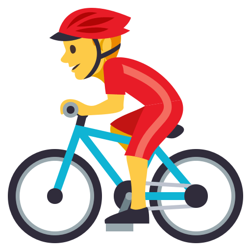 Man Biking as drawn by JoyPixels in 3.0