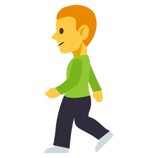 Person Walking as drawn by JoyPixels in 3.0