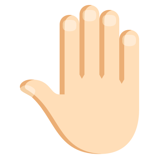 Raised Back of Hand: Light Skin Tone, the design in this release