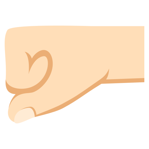 Left-Facing Fist: Light Skin Tone, the previous design