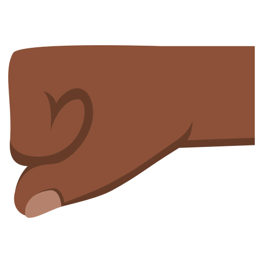 Left-Facing Fist: Dark Skin Tone, the previous design