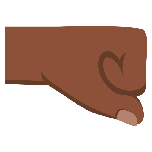 Right-Facing Fist: Dark Skin Tone, the previous design