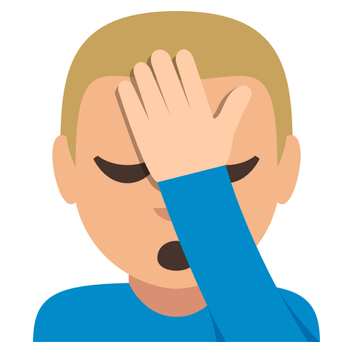 Man Facepalming: Medium-Light Skin Tone, the design in this release