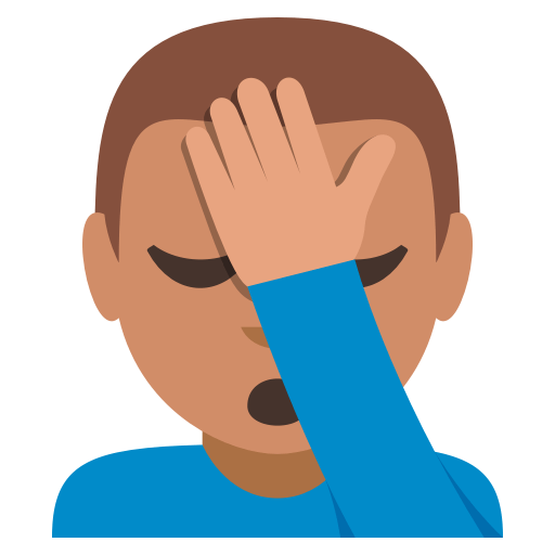 Man Facepalming: Medium Skin Tone, the design in this release