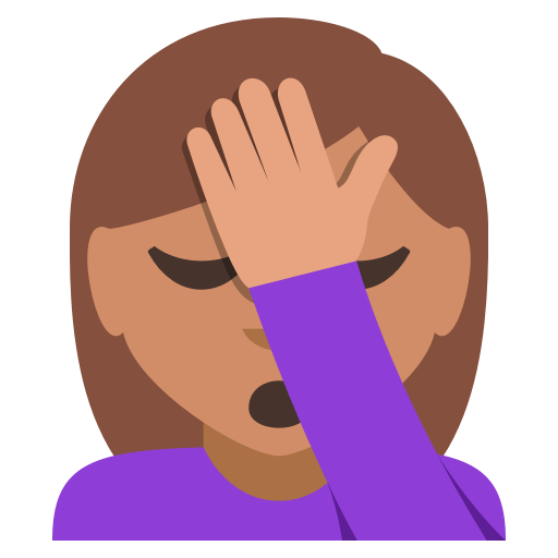 Person Facepalming: Medium Skin Tone, the design in this release