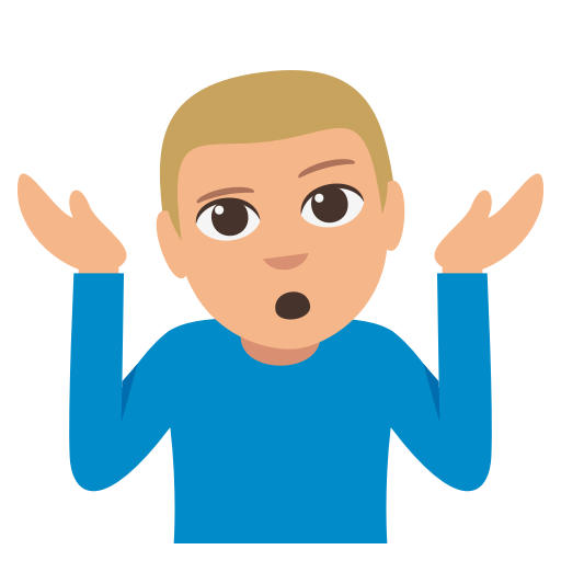 Man Shrugging: Medium-Light Skin Tone, the design in this release
