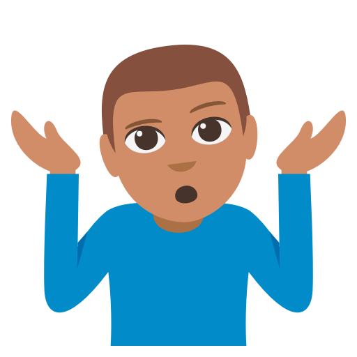 Man Shrugging: Medium Skin Tone, the design in this release