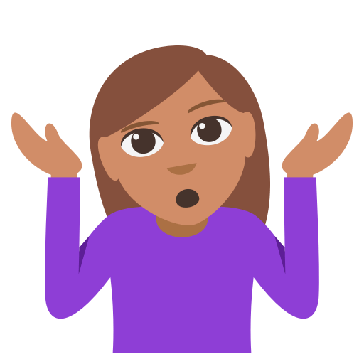 Person Shrugging: Medium Skin Tone, the design in this release