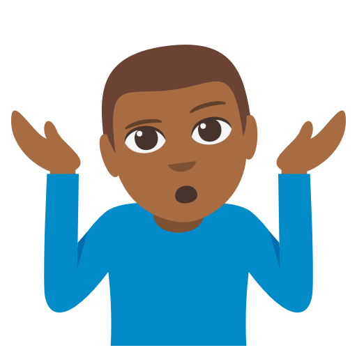 Man Shrugging: Medium-Dark Skin Tone, the design in this release