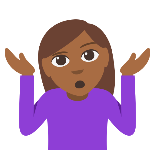 Person Shrugging: Medium-Dark Skin Tone, the design in this release