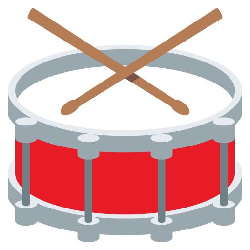 Drum as drawn by JoyPixels in 3.0