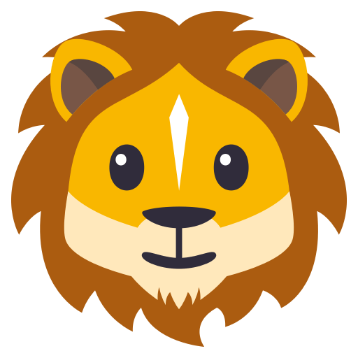 Lion as drawn by JoyPixels in 3.0